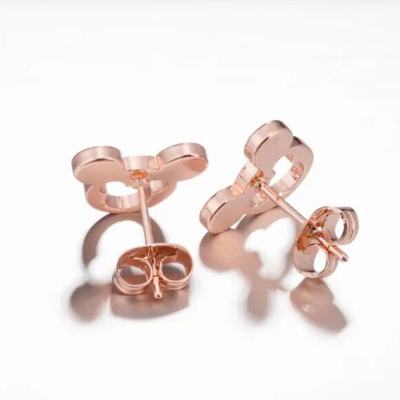 Rose Gold Plated Stainless Steel Mickey Mouse Earrings - Picture 2 of 4